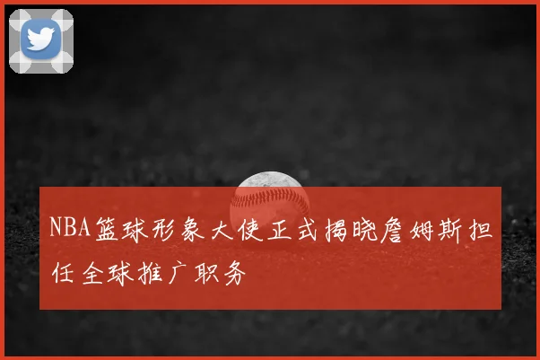 NBA篮球形象大使正式揭晓詹姆斯担任全球推广职务